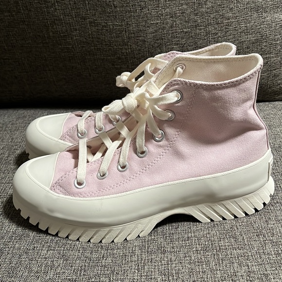 CONVERSE Women Pink Chuck Taylor All Star Lugged 2.0 High Top Sneakers 7 US 0350 - Picture 4 of 8